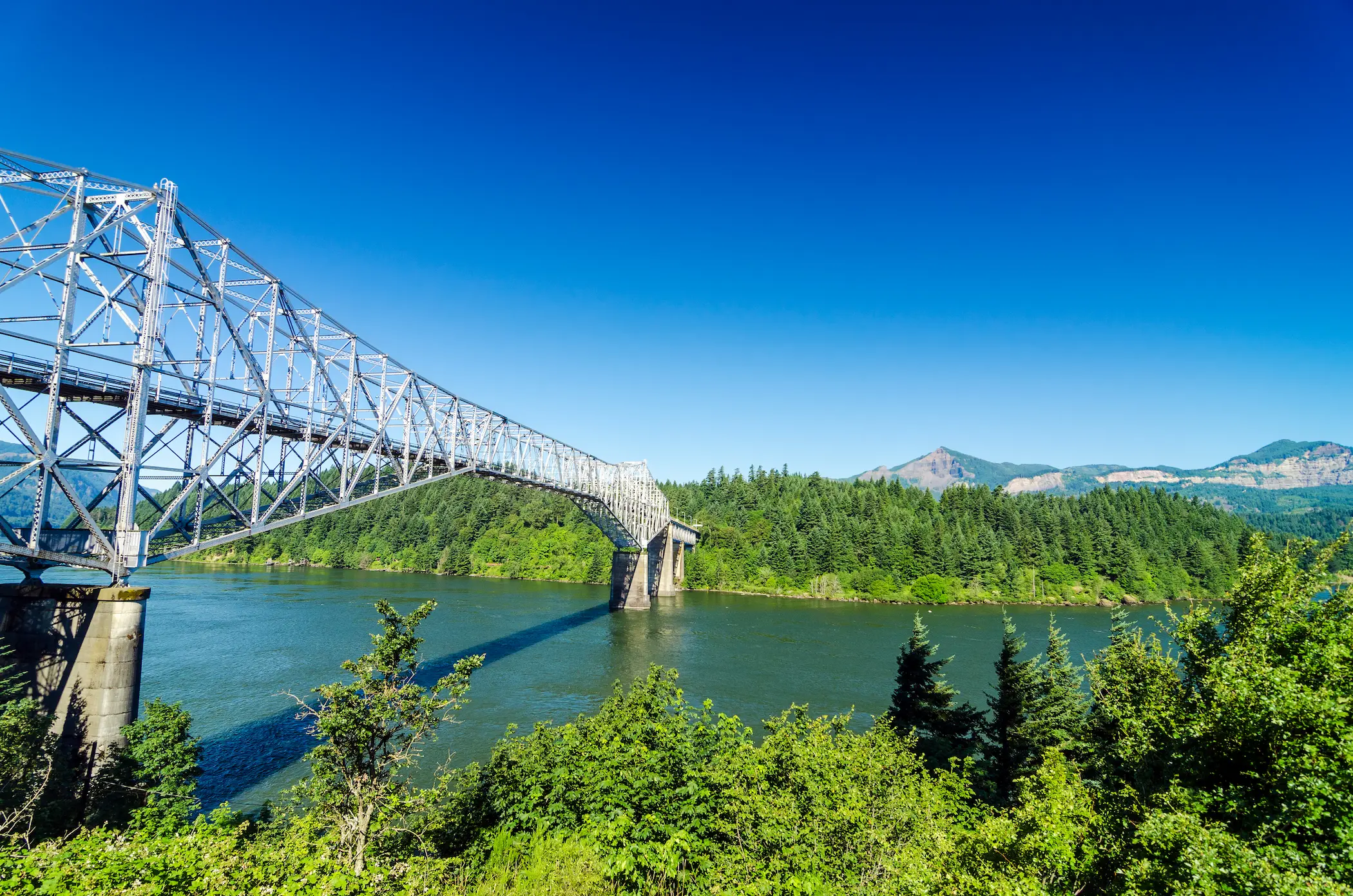bridge-river-against-clear-blue-sky